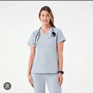 Figs Scrubs in Dusty Blu